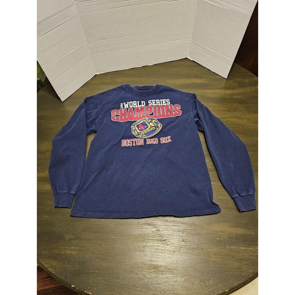 Vntg 2004 Boston Red Sox World Series Champs BBS Tag Size M C442